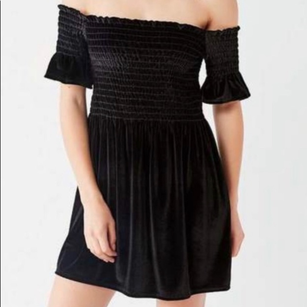 NWOT Urban Outfitters Maroon Velvet Mini Dress